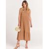 imageANRABESS Women Summer Casual Sleeveless Crewneck Sundress Aline Flowy Tiered Maxi Long Beach Dress Vacation OutfitsLight Rust