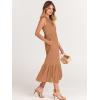 imageANRABESS Women Summer Casual Sleeveless Crewneck Sundress Aline Flowy Tiered Maxi Long Beach Dress Vacation OutfitsLight Rust
