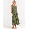 imageANRABESS Women Summer Casual Sleeveless Crewneck Sundress Aline Flowy Tiered Maxi Long Beach Dress Vacation OutfitsOlive