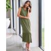 imageANRABESS Women Summer Casual Sleeveless Crewneck Sundress Aline Flowy Tiered Maxi Long Beach Dress Vacation OutfitsOlive