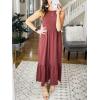 imageANRABESS Women Summer Casual Sleeveless Crewneck Sundress Aline Flowy Tiered Maxi Long Beach Dress Vacation OutfitsRed