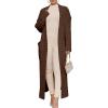 imageANRABESS Womens Long Cardigan Sweater 2025 Oversized Coat Long Sleeve Open Front Knit Maxi Outwear Fall Trendy Jacket ClothesBrown