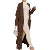 imageANRABESS Womens Long Cardigan Sweater 2025 Oversized Coat Long Sleeve Open Front Knit Maxi Outwear Fall Trendy Jacket ClothesBrown