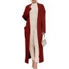 imageANRABESS Womens Long Cardigan Sweater 2025 Oversized Coat Long Sleeve Open Front Knit Maxi Outwear Fall Trendy Jacket ClothesDark Red