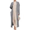 imageANRABESS Womens Long Cardigan Sweater 2025 Oversized Coat Long Sleeve Open Front Knit Maxi Outwear Fall Trendy Jacket ClothesGrey