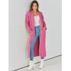 imageANRABESS Womens Long Cardigan Sweater 2025 Oversized Coat Long Sleeve Open Front Knit Maxi Outwear Fall Trendy Jacket ClothesHot Pink
