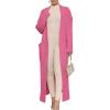 imageANRABESS Womens Long Cardigan Sweater 2025 Oversized Coat Long Sleeve Open Front Knit Maxi Outwear Fall Trendy Jacket ClothesHot Pink