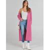 imageANRABESS Womens Long Cardigan Sweater 2025 Oversized Coat Long Sleeve Open Front Knit Maxi Outwear Fall Trendy Jacket ClothesHot Pink