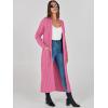 imageANRABESS Womens Long Cardigan Sweater 2025 Oversized Coat Long Sleeve Open Front Knit Maxi Outwear Fall Trendy Jacket ClothesHot Pink