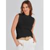 imageANRABESS Womens Summer Sleeveless Tops Casual Mock Neck Loose Fit Knit Lightweight Sweater Pullover TopBlack