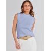imageANRABESS Womens Summer Sleeveless Tops Casual Mock Neck Loose Fit Knit Lightweight Sweater Pullover TopBlue