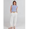 imageANRABESS Womens Summer Sleeveless Tops Casual Mock Neck Loose Fit Knit Lightweight Sweater Pullover TopBlue