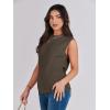 imageANRABESS Womens Summer Sleeveless Tops Casual Mock Neck Loose Fit Knit Lightweight Sweater Pullover TopBrown