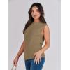 imageANRABESS Womens Summer Sleeveless Tops Casual Mock Neck Loose Fit Knit Lightweight Sweater Pullover TopCamel