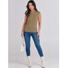imageANRABESS Womens Summer Sleeveless Tops Casual Mock Neck Loose Fit Knit Lightweight Sweater Pullover TopCamel