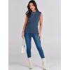 imageANRABESS Womens Summer Sleeveless Tops Casual Mock Neck Loose Fit Knit Lightweight Sweater Pullover TopDark Blue
