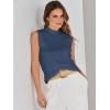 imageANRABESS Womens Summer Sleeveless Tops Casual Mock Neck Loose Fit Knit Lightweight Sweater Pullover TopDark Blue