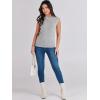 imageANRABESS Womens Summer Sleeveless Tops Casual Mock Neck Loose Fit Knit Lightweight Sweater Pullover TopGrey