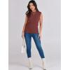imageANRABESS Womens Summer Sleeveless Tops Casual Mock Neck Loose Fit Knit Lightweight Sweater Pullover TopMaroon