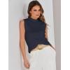 imageANRABESS Womens Summer Sleeveless Tops Casual Mock Neck Loose Fit Knit Lightweight Sweater Pullover TopNavy Blue