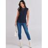imageANRABESS Womens Summer Sleeveless Tops Casual Mock Neck Loose Fit Knit Lightweight Sweater Pullover TopNavy Blue