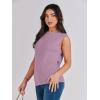 imageANRABESS Womens Summer Sleeveless Tops Casual Mock Neck Loose Fit Knit Lightweight Sweater Pullover TopPurple