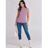 imageANRABESS Womens Summer Sleeveless Tops Casual Mock Neck Loose Fit Knit Lightweight Sweater Pullover TopPurple