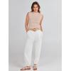 imageANRABESS Womens Summer Sleeveless Tops Casual Mock Neck Loose Fit Knit Lightweight Sweater Pullover TopRed Apricot