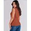imageANRABESS Womens Summer Sleeveless Tops Casual Mock Neck Loose Fit Knit Lightweight Sweater Pullover TopRust