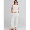 imageANRABESS Womens Summer Sleeveless Tops Casual Mock Neck Loose Fit Knit Lightweight Sweater Pullover TopWhite