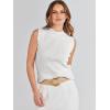 imageANRABESS Womens Summer Sleeveless Tops Casual Mock Neck Loose Fit Knit Lightweight Sweater Pullover TopWhite