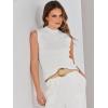 imageANRABESS Womens Summer Sleeveless Tops Casual Mock Neck Loose Fit Knit Lightweight Sweater Pullover TopWhite