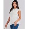 imageANRABESS Womens Summer Sleeveless Tops Casual Mock Neck Loose Fit Knit Lightweight Sweater Pullover TopWhite
