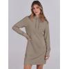 imageANRABESS Womens Sweatshirt Dress Long Sleeve Hoodies Mini Dresses Fleece Casual Hoodie with Pockets 2024 Fall FashionBeige