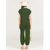 imageANRABESS Womens Two Piece Outfits Knit Sweater Vest Crop Top Pants Lounge Matching Tracksuit Sweatsuit Travel Clothes SetsArmy Green
