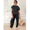 imageANRABESS Womens Two Piece Outfits Knit Sweater Vest Crop Top Pants Lounge Matching Tracksuit Sweatsuit Travel Clothes SetsBlack