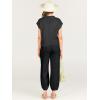 imageANRABESS Womens Two Piece Outfits Knit Sweater Vest Crop Top Pants Lounge Matching Tracksuit Sweatsuit Travel Clothes SetsBlack