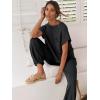 imageANRABESS Womens Two Piece Outfits Knit Sweater Vest Crop Top Pants Lounge Matching Tracksuit Sweatsuit Travel Clothes SetsBlack