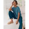 imageANRABESS Womens Two Piece Outfits Knit Sweater Vest Crop Top Pants Lounge Matching Tracksuit Sweatsuit Travel Clothes SetsBlue