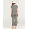 imageANRABESS Womens Two Piece Outfits Knit Sweater Vest Crop Top Pants Lounge Matching Tracksuit Sweatsuit Travel Clothes SetsGrey