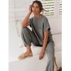 imageANRABESS Womens Two Piece Outfits Knit Sweater Vest Crop Top Pants Lounge Matching Tracksuit Sweatsuit Travel Clothes SetsGrey