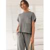imageANRABESS Womens Two Piece Outfits Knit Sweater Vest Crop Top Pants Lounge Matching Tracksuit Sweatsuit Travel Clothes SetsGrey