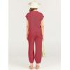 imageANRABESS Womens Two Piece Outfits Knit Sweater Vest Crop Top Pants Lounge Matching Tracksuit Sweatsuit Travel Clothes SetsHot Pink