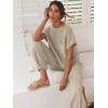 imageANRABESS Womens Two Piece Outfits Knit Sweater Vest Crop Top Pants Lounge Matching Tracksuit Sweatsuit Travel Clothes SetsKhaki