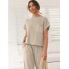 imageANRABESS Womens Two Piece Outfits Knit Sweater Vest Crop Top Pants Lounge Matching Tracksuit Sweatsuit Travel Clothes SetsKhaki