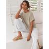 imageANRABESS Womens Two Piece Outfits Knit Sweater Vest Crop Top Pants Lounge Matching Tracksuit Sweatsuit Travel Clothes SetsKhaki White
