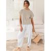 imageANRABESS Womens Two Piece Outfits Knit Sweater Vest Crop Top Pants Lounge Matching Tracksuit Sweatsuit Travel Clothes SetsKhaki White