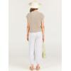 imageANRABESS Womens Two Piece Outfits Knit Sweater Vest Crop Top Pants Lounge Matching Tracksuit Sweatsuit Travel Clothes SetsKhaki White