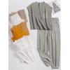imageANRABESS Womens Two Piece Outfits Knit Sweater Vest Crop Top Pants Lounge Matching Tracksuit Sweatsuit Travel Clothes SetsLight Grey