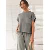 imageANRABESS Womens Two Piece Outfits Knit Sweater Vest Crop Top Pants Lounge Matching Tracksuit Sweatsuit Travel Clothes SetsLight Grey